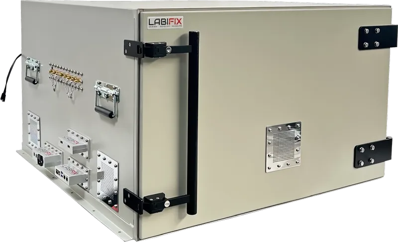 LBX7700 CUSTOMIZE RF RACK WITH MULTI LEVEL SHIELDED ENCLOSURE - LabiFix RF Shield Box Solution